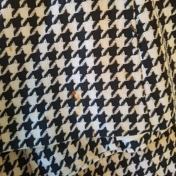 Vintage 60s Houndstooth Pattern Peacoat Thalhimers Mod Estimated S/M - Picture 13 of 16